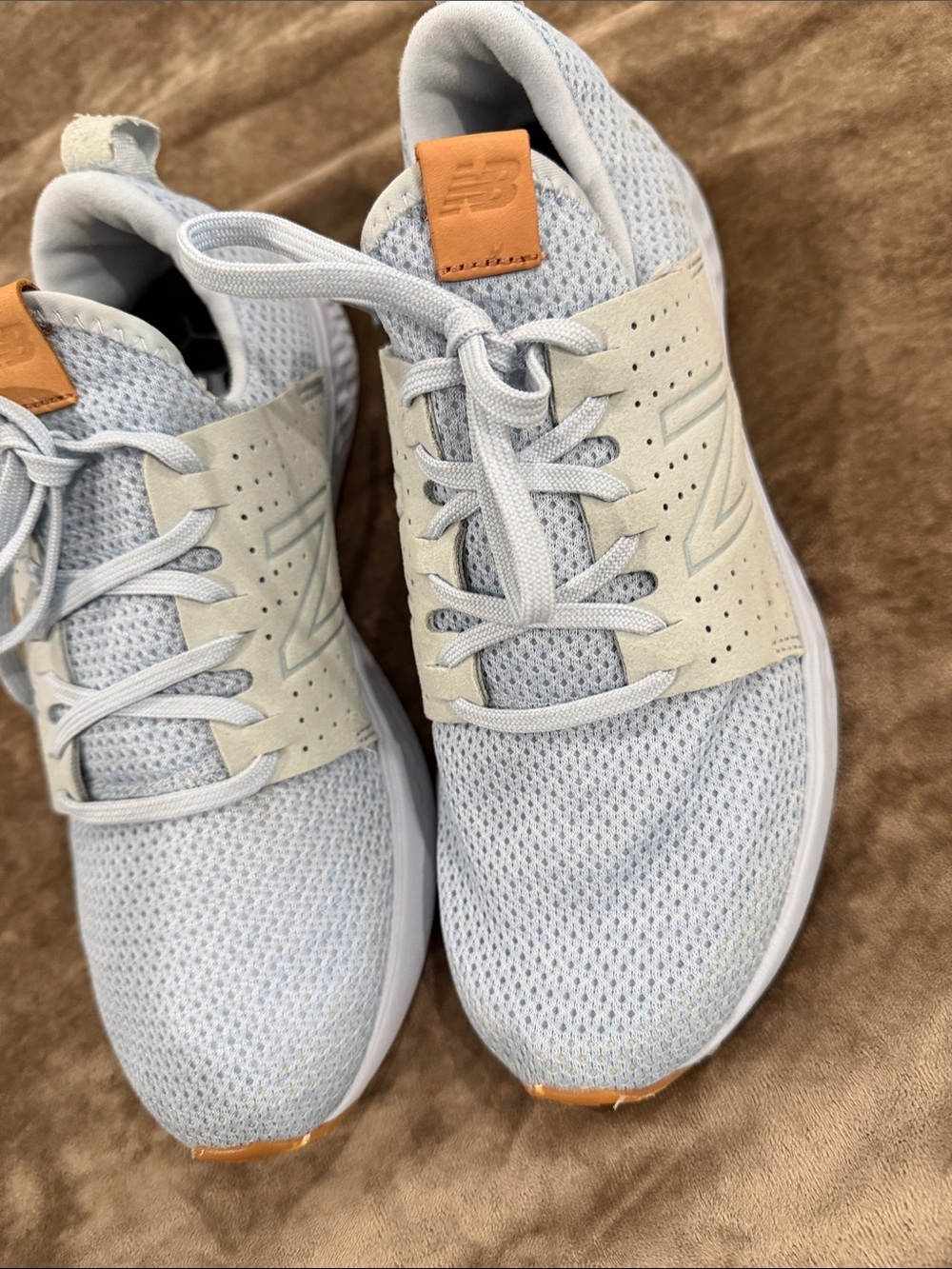 New Balance Light Blue Mesh Sneakers